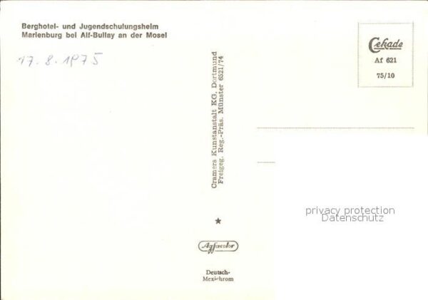 Marienburg Mosel Berghotel und Jugendschulungsheim Flieg – Bild 2