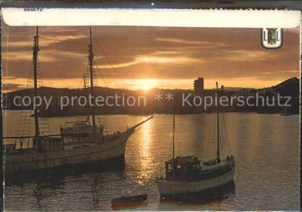Javea Segelboote in der Abendd?mmerung Bildbr