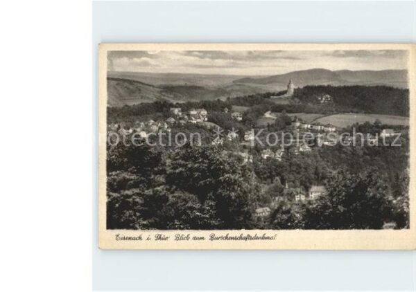 Eisenach Thueringen Blick zum Burschenschaftsdenkmal