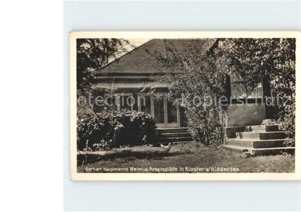 Kloster Hiddensee Gerhart Hauptmanns Heim und Arbeitsstät
