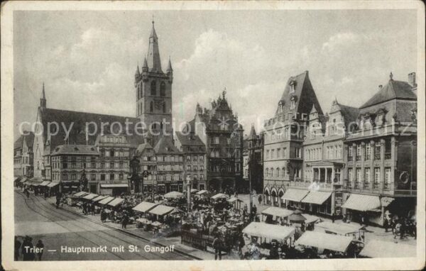 Trier Hauptmarkt mit St Gangolf