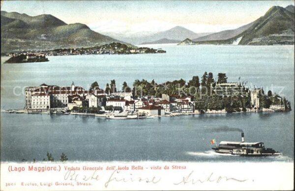 Lago Maggiore Veduta generale dell Isola Bella vista
