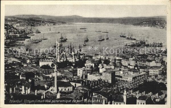 Istanbul Constantinopel Umum liman Vue panoramique du port et B