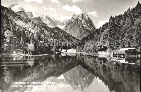 Riessersee mit Alpspitze Höllental und Waxenstein
