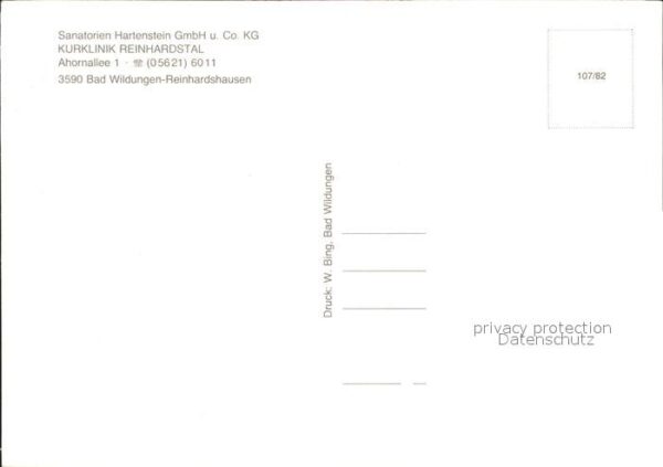 Reinhardshausen Sanatorien Hartenstein Kurklinik Reinha – Bild 2