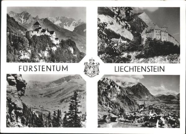 Liechtenstein  Schloss Vaduz mit Falknis Schloss Guten