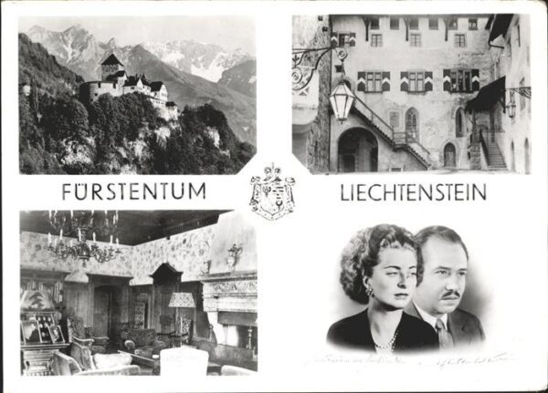 Liechtenstein  Schloss Vaduz Hofeingang Rittersaal Por
