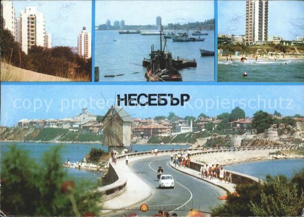 Nessebar Nessebyr Nessebre Hotels Fischerboote Strassenpartie