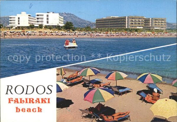 Rhodos Rhodes Aegaeis Faliraki Beach
