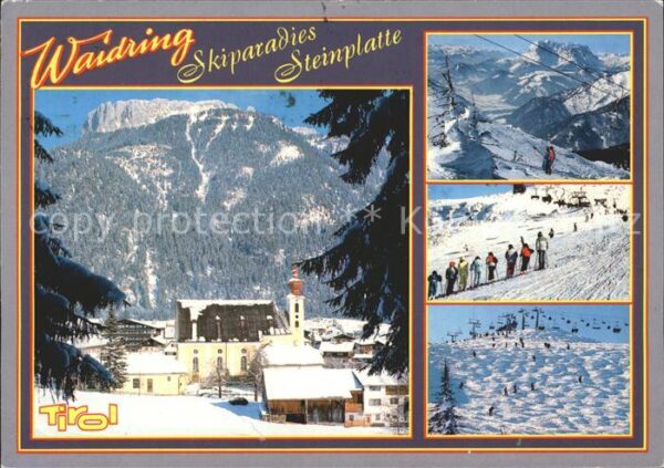 Waidring Tirol Ortsansicht Skiparadies Steinplatte