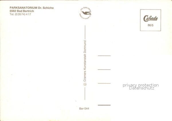 Bad Bertrich Parksanatorium Dr Schiche Fliegeraufnah – Bild 2