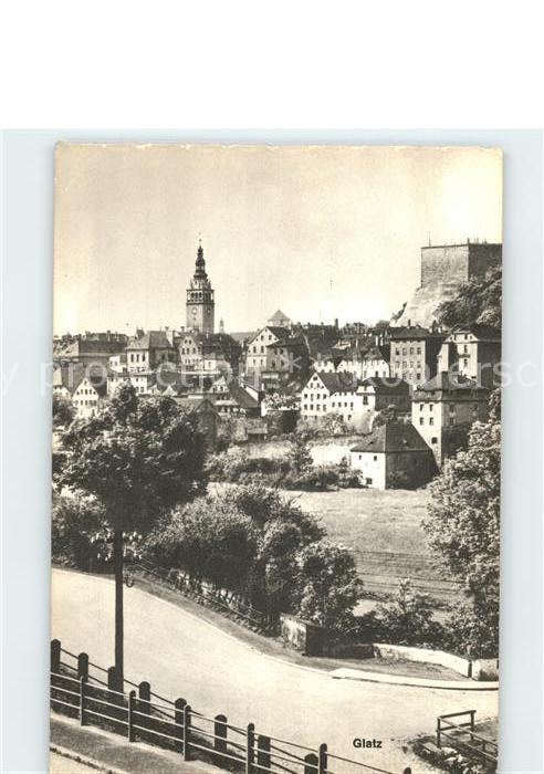 Glatz Niederschlesien Blick vom Schäferberg auf Stadt und Fes