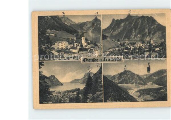 Ebensee Oberoesterreich Ortsansicht Rindbach Blick von der Seil