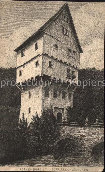 Rothenburg Tauber Topplerschlösschen Zeichnung Künstlerka