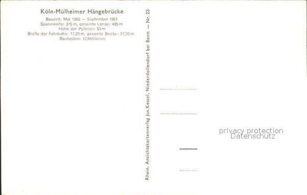 Muelheim Koeln Hängebrücke – Bild 2
