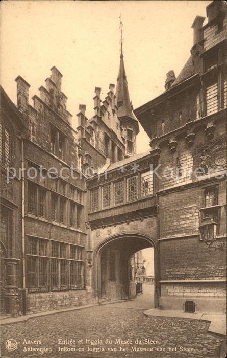 Anvers Antwerpen Entree et loggia du Musee du Steen
