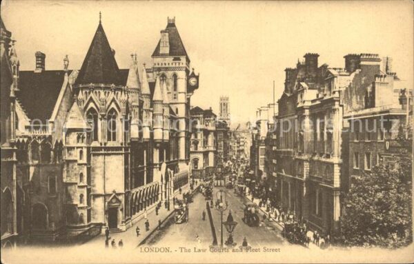 London Law Courts and Fleet Street