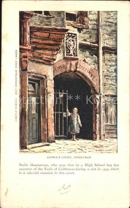 Edinburgh Scotland Riddles Court Bailie Macmorran Castle S