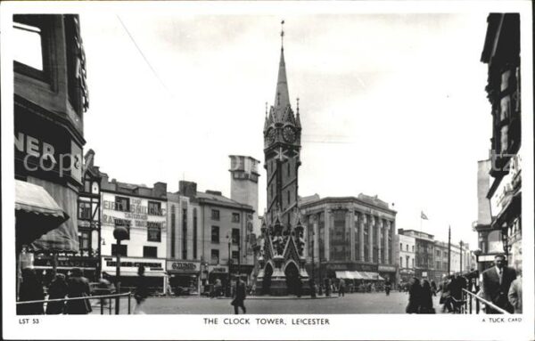 Leicester United Kingdom the Clock Tower Tuck's Post Card
