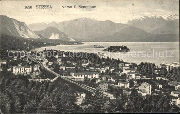 Stresa Lago Maggiore verso il Sempione Alpenpanorama