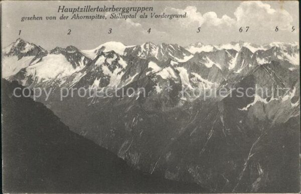 Zillertal Tirol Hauptzillertaler Berggruppen gesehen vo