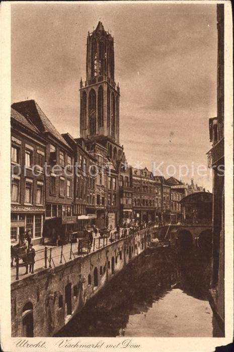 Utrecht Vischmarkt met Dom