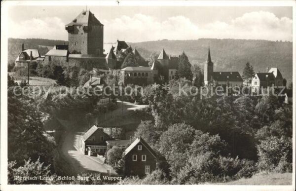 Burg Wupper Ortsansicht mit Schloss Bergisches Land
