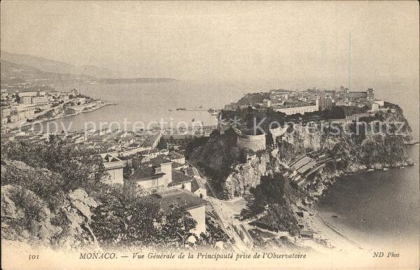 Monaco Vue generale de la Principaute prise de