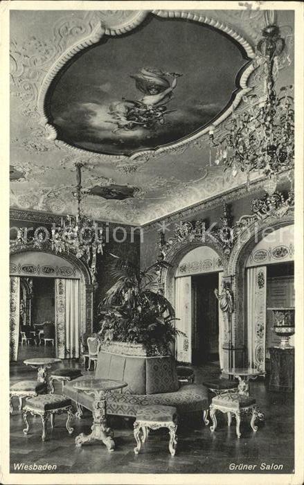 Wiesbaden Grüner Salon im Kurhaus Deckenmalerei