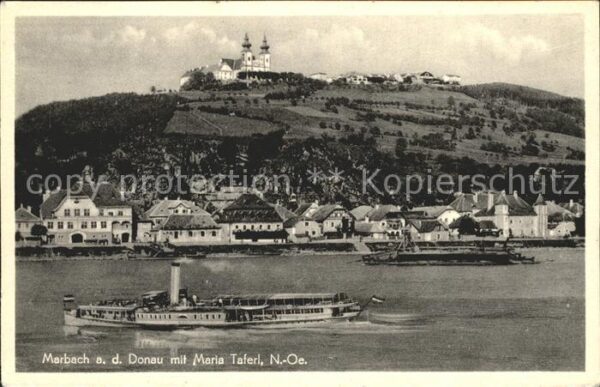 Marbach Donau mit Maria Taferl Wallfahrtskirche Dampf