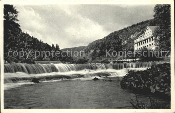 Bad Blankenburg Wasserfall am Kurhaus Chrysopras Autost