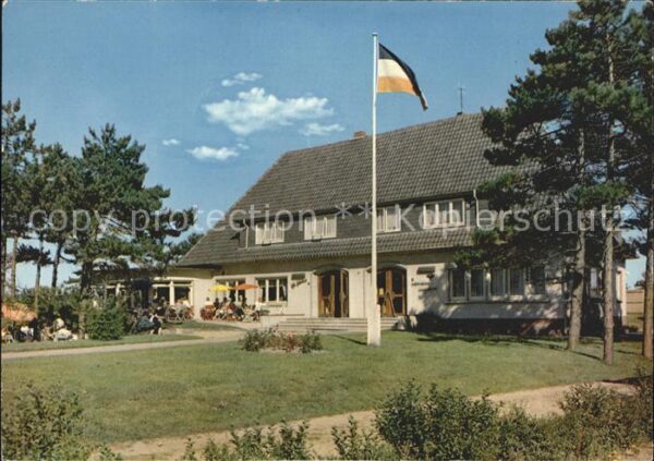 St Peter-Ording Cafe Bähnck Hotel Restaurant Fahne