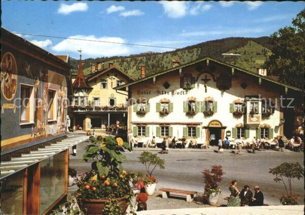 Oberammergau Dorfstrasse Hotel Alte Post Fassadenmal