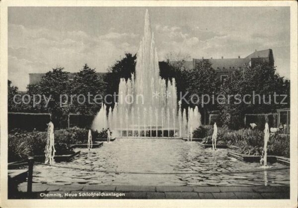 Chemnitz Neue Schlossteichanlagen Springbrunnen