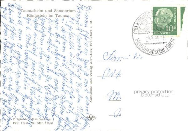 Koenigstein Taunus Taunusheim und Sanatorium Fliegeraufnah – Bild 2