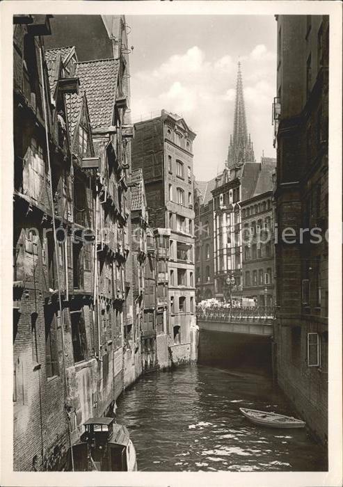Hamburg Altes Fleet an der Hohen Brücke alte Hä