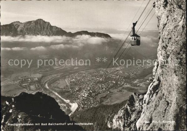 Bad Reichenhall Predigtstuhlbahn Talblick mit Hochstauf