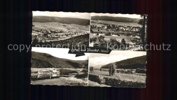 Vaake an der Weser Ausflugsdampfer Panorama
