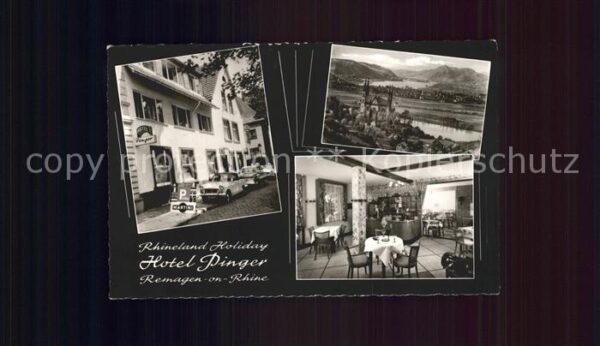 Remagen Hotel Pinger Panorama Blick über den Rh