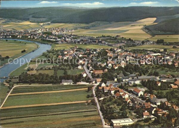 Lippoldsberg Weserbergland Fliegeraufnahme