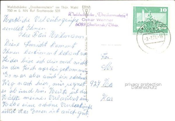 Brotterode Waldschänke Dreiherrnstein Thüringer Wa – Bild 2