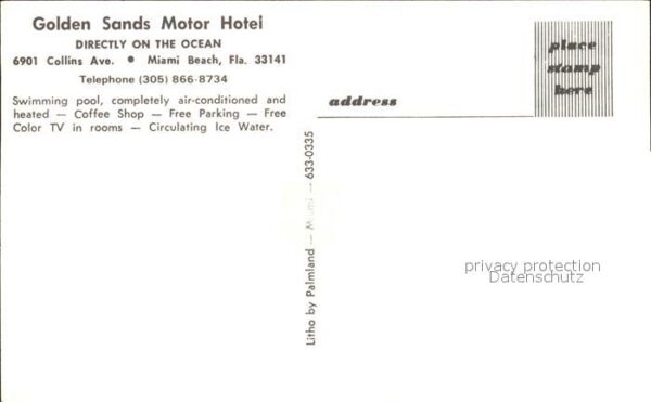 Miami Beach Golden Sands Motor Hotel Swimmingpool – Bild 2