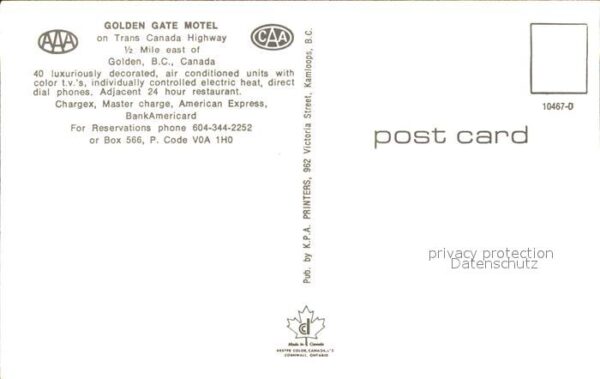 Golden British Columbia Golden Gate Motel – Bild 2