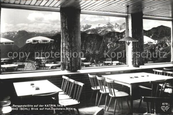 Bad Ischl Salzkammergut Berggaststätte auf der Katrin mit Dachs
