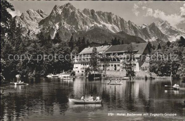 Badersee Hotel Badersee mit Zugspitz Gruppe