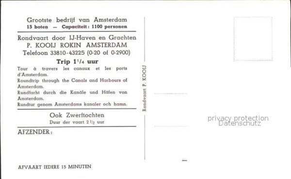 Amsterdam Niederlande Rondvaart – Bild 2
