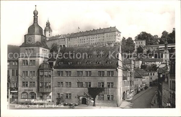 Rudolstadt Rathaus Schloss und Schlosskaffee