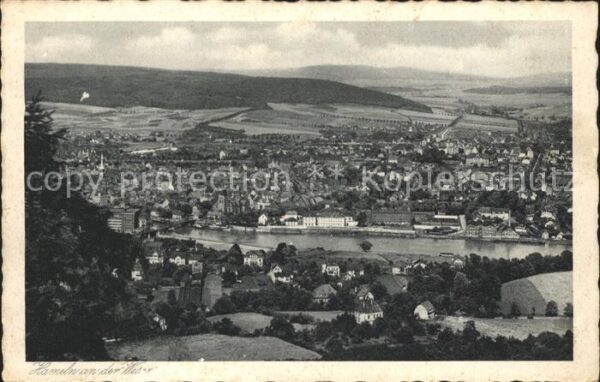 Hameln Weser Weser Panorama