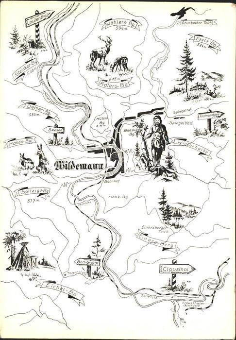 Wildemann Wanderkarte Wildemann Oberharz