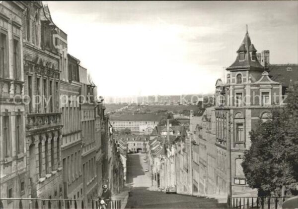 Meerane Steile Wand mit Blick zum Neubauviertel
